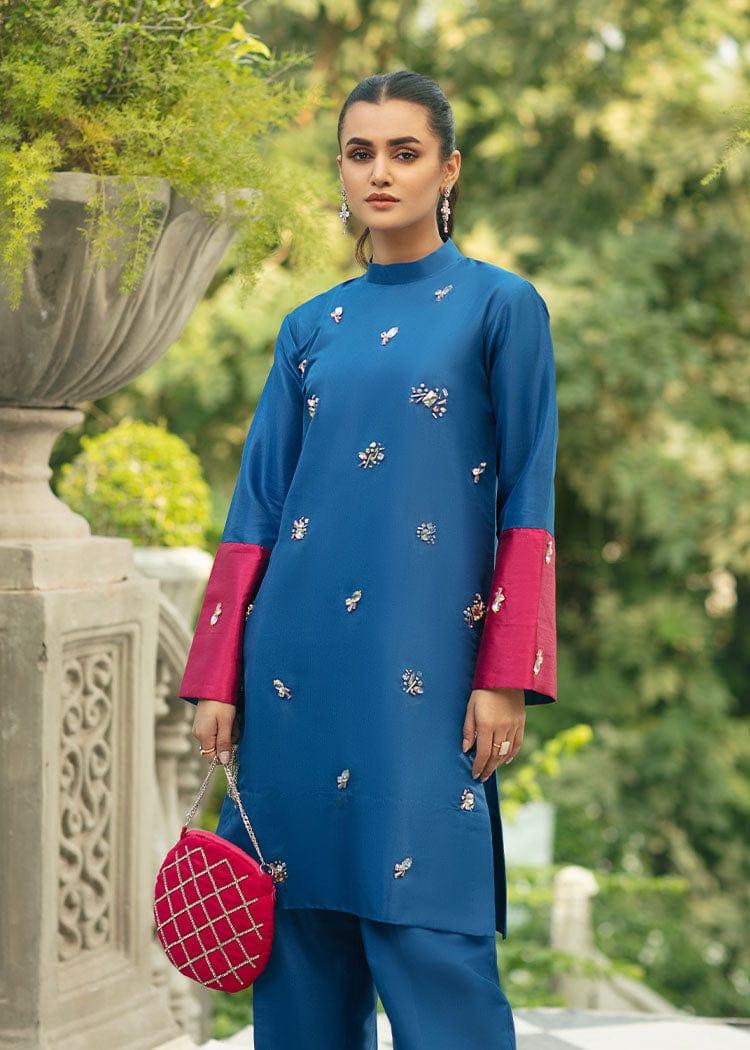 Allure by Ih - SAPPHIRE - Katan Silk - Blue Garment - 3 Piece - Studio by TCS