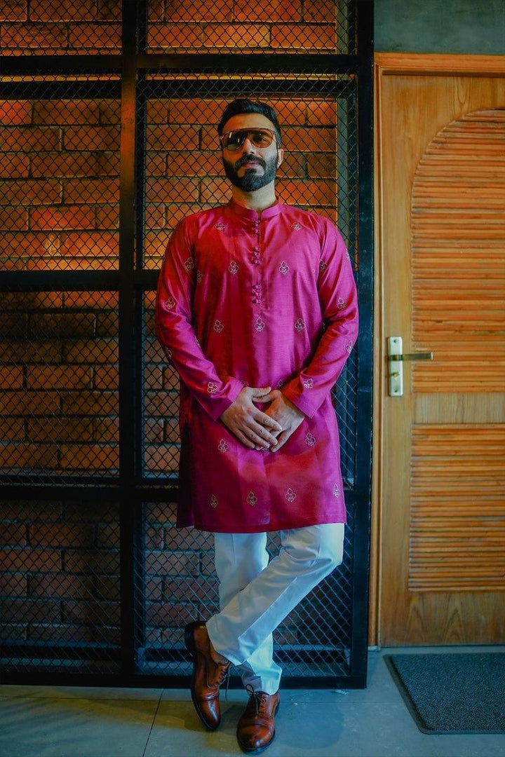 Leon Man - FUSHIA PURE SILK KURTA - 1 Piece - Studio by TCS