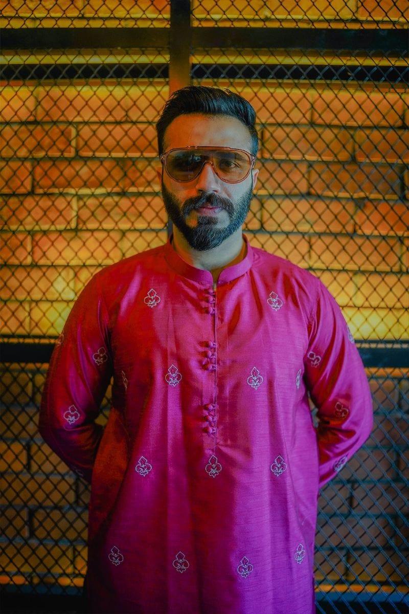 Leon Man - FUSHIA PURE SILK KURTA - 1 Piece - Studio by TCS