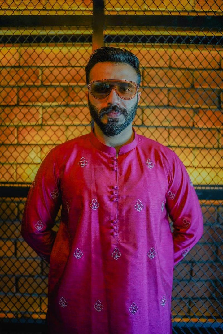 Leon Man - FUSHIA PURE SILK KURTA - 1 Piece - Studio by TCS