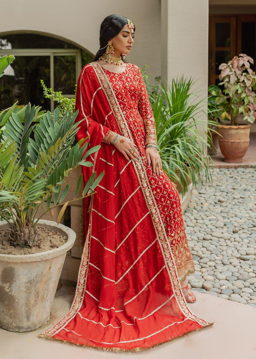 Allure by Ih - AMAL - Chiffon - Red - 4 Piece - Studio by TCS