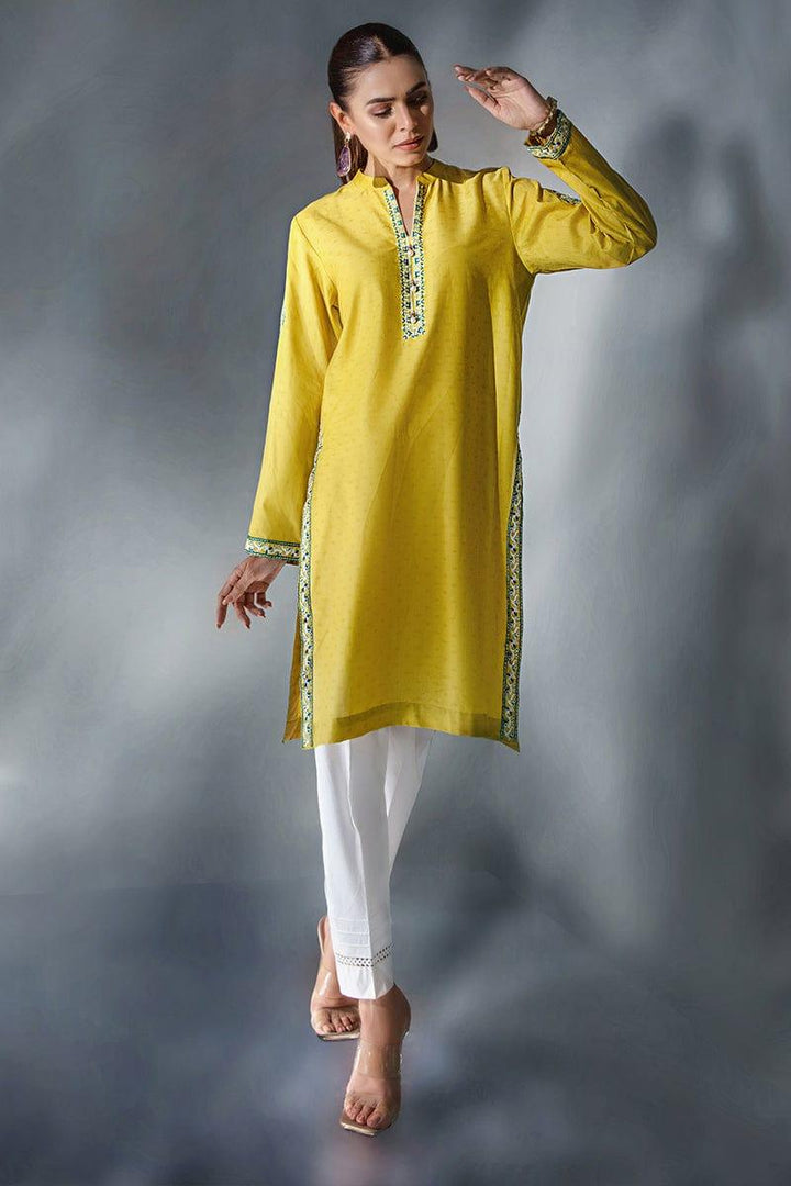 Malook - Isla - Mustard Yellow - Embroidered - 1 Piece - Studio by TCS