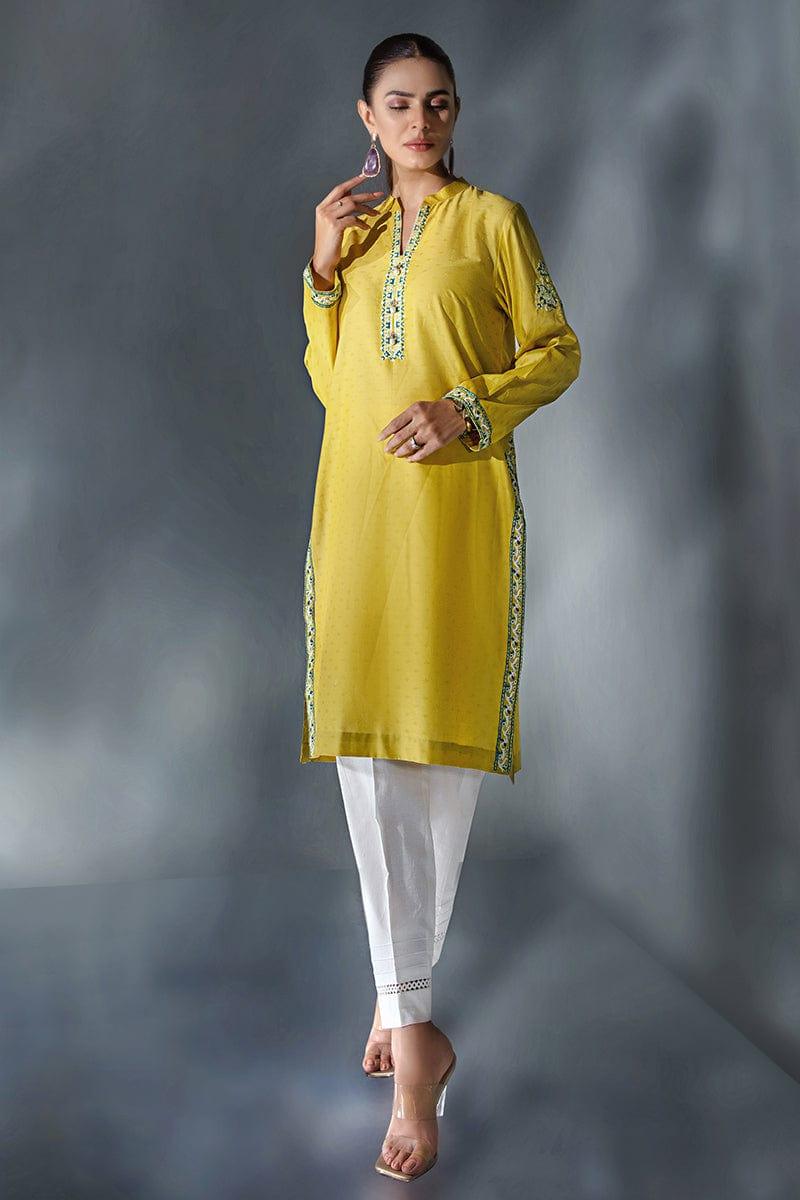 Malook - Isla - Mustard Yellow - Embroidered - 1 Piece - Studio by TCS