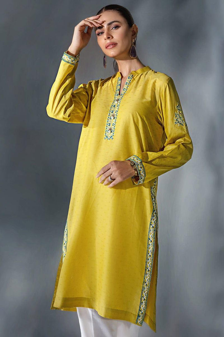 Malook - Isla - Mustard Yellow - Embroidered - 1 Piece - Studio by TCS