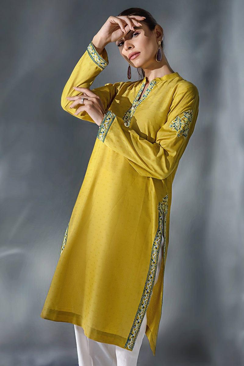 Malook - Isla - Mustard Yellow - Embroidered - 1 Piece - Studio by TCS