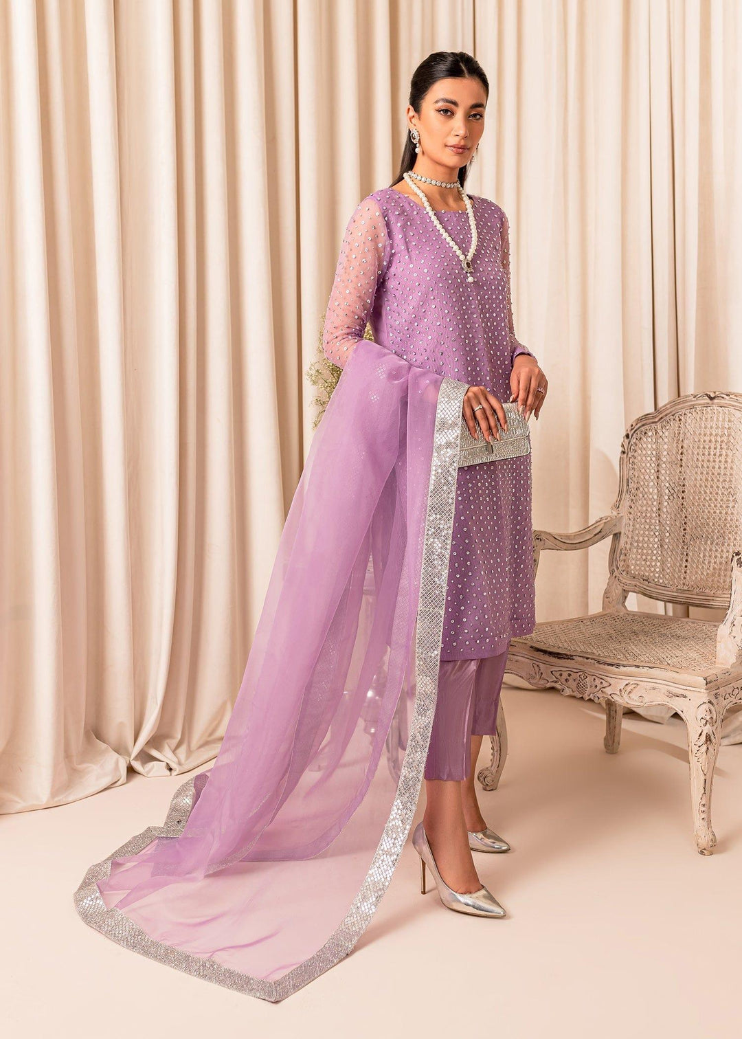 Allure by Ih - LUCENT - Organza - Lilac - 3 Piece - Studio by TCS