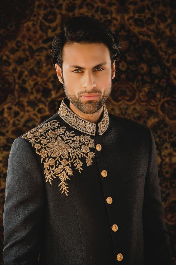 GEM Garments - Dilshad - Prince Coat - Black - 1 Piece - Viscose Polyester - Studio by TCS