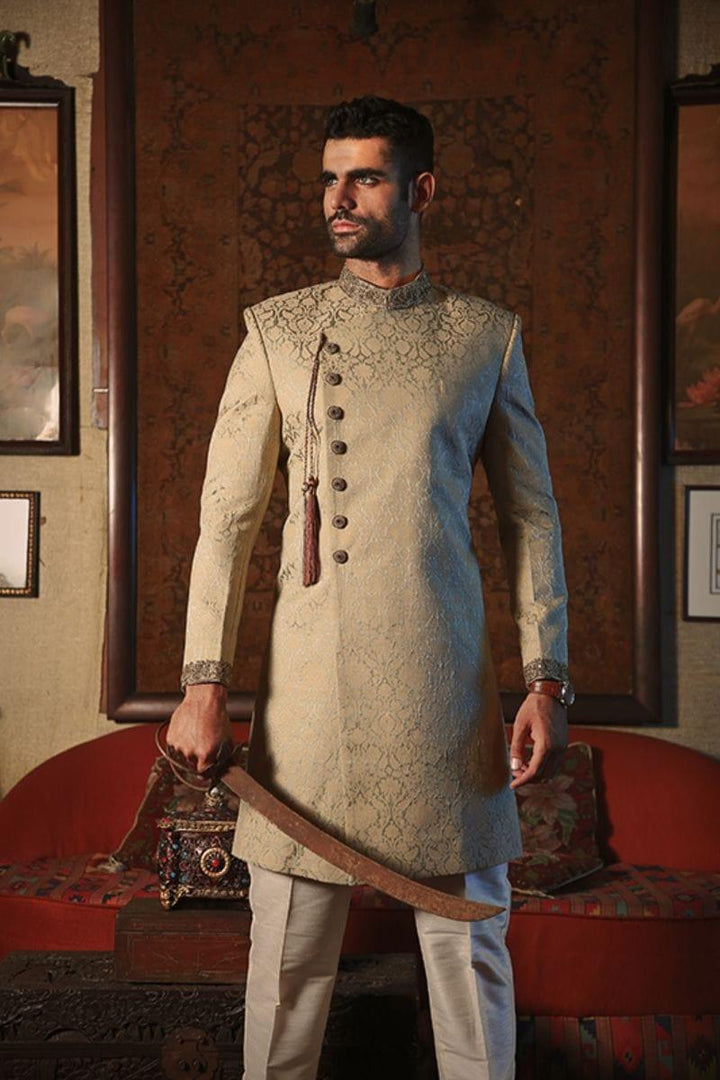 GEM Garments - Haarith - Sherwani - Light Green - 1 Piece - Jamawar - Studio by TCS