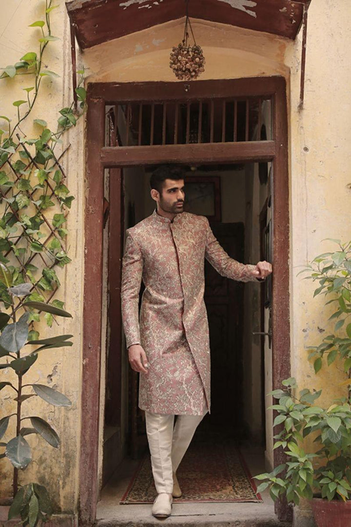 GEM Garments - Hasil - Sherwani - Light Red - 1 Piece - Organza - Studio by TCS