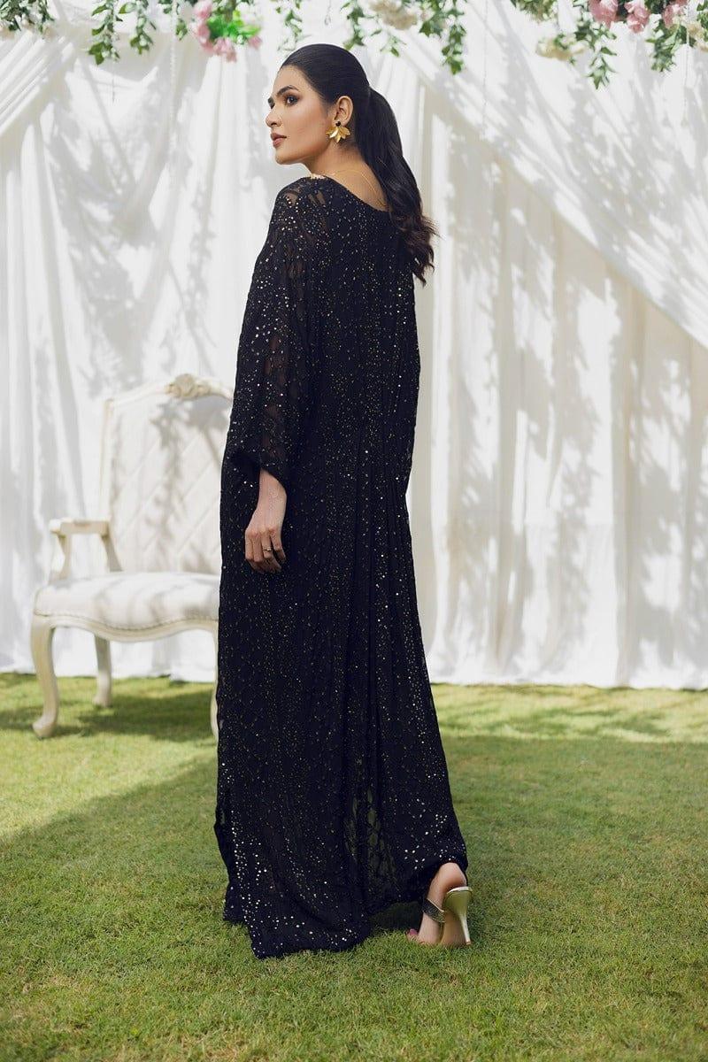 Aisha Fatema - Midnight Black - Embroidered Chiffon - 2 Piece - Studio by TCS