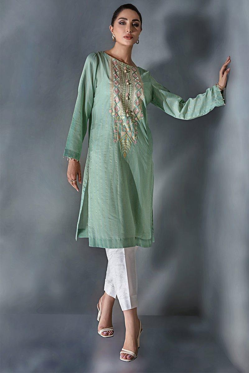 Malook - Emel - Green - Karandi Lawn - 1 Piece - Studio by TCS