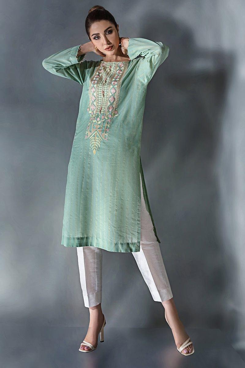 Malook - Emel - Green - Karandi Lawn - 1 Piece - Studio by TCS