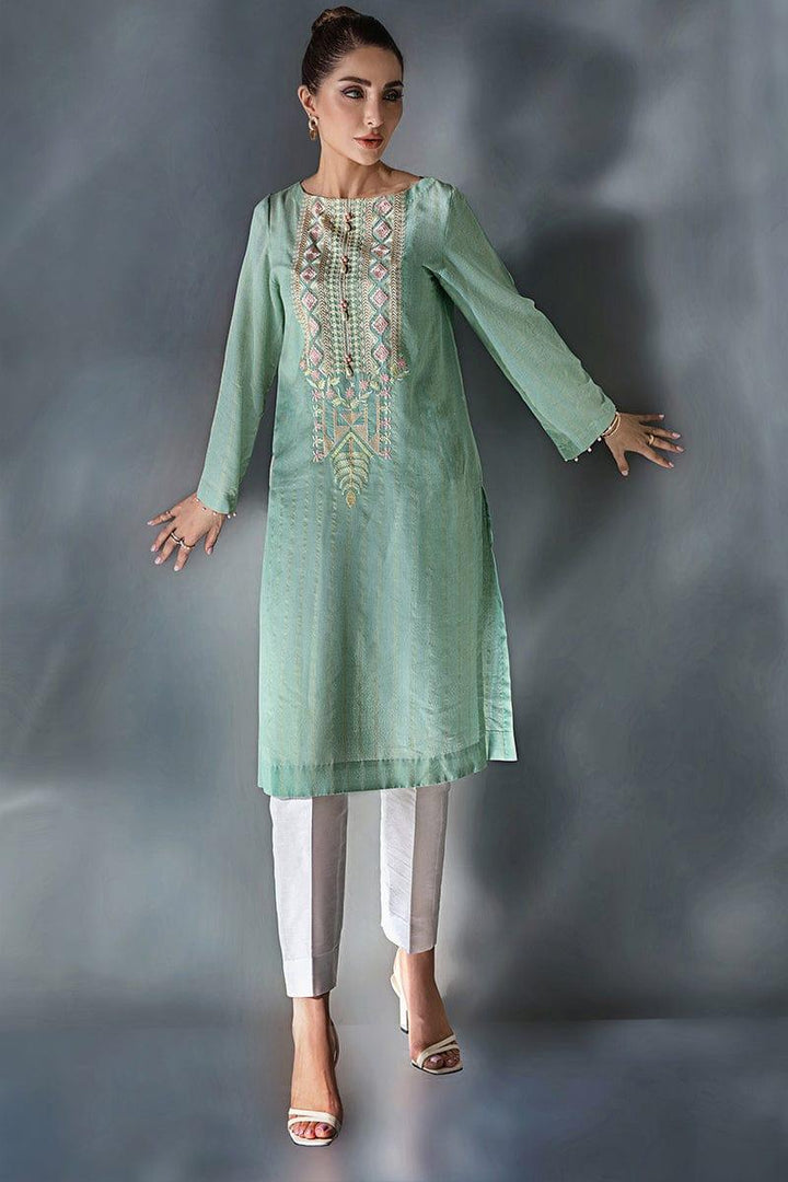 Malook - Emel - Green - Karandi Lawn - 1 Piece - Studio by TCS