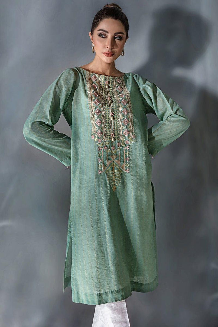 Malook - Emel - Green - Karandi Lawn - 1 Piece - Studio by TCS