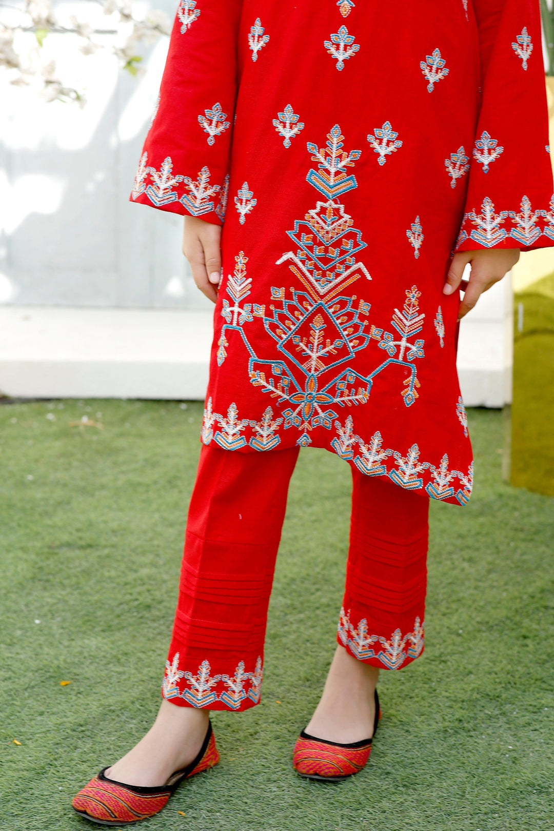 Modest - Red Khaddar 2 Piece - Studio by TCS