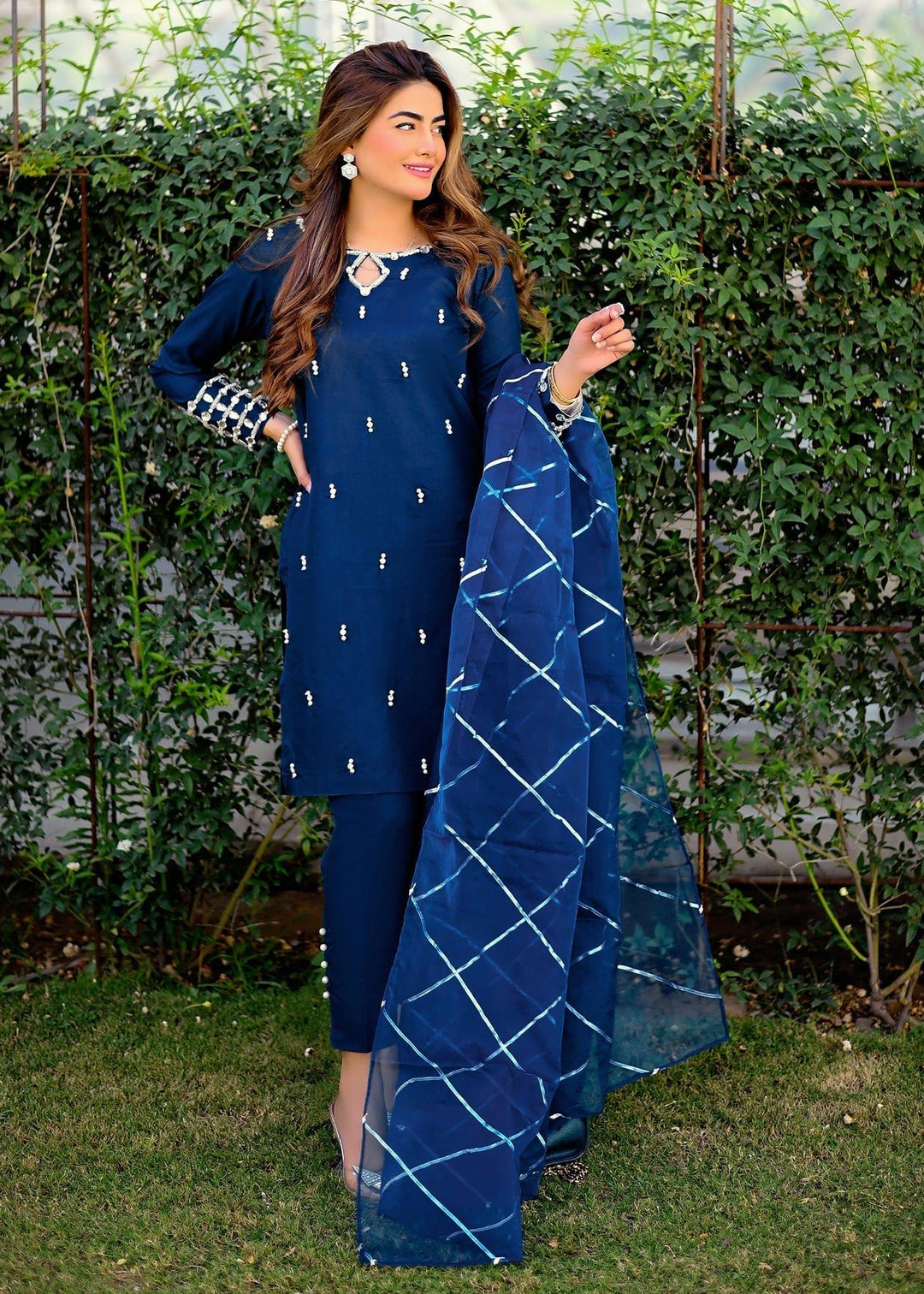 Allure by Ih - STARDUST - Katan Silk - Teal - 3 Piece - Studio by TCS