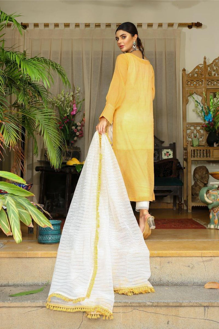 NILOFER SHAHID - Dandelion Breeze - Pleated Embroidered - 3 Piece - Studio by TCS