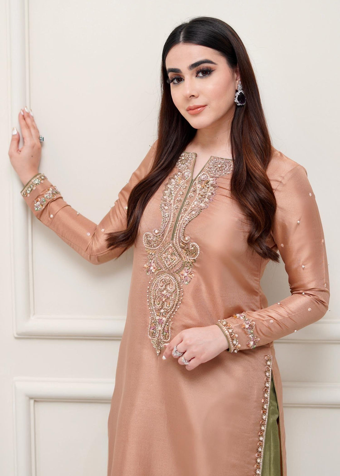 Allure by Ih - HANA - Katan Silk - Sand Peach - 3 Piece - Studio by TCS