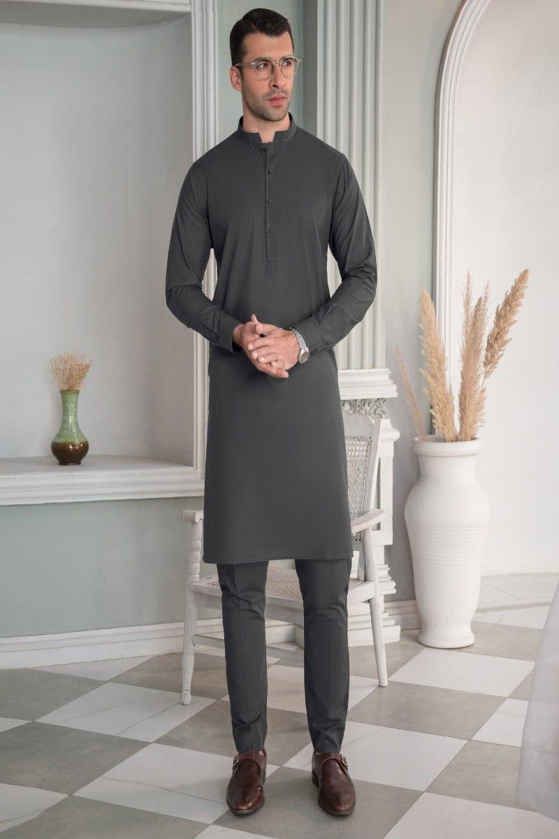 Uniworth - Olive Plain Kurta Pajama - KP2301-4 - Studio by TCS