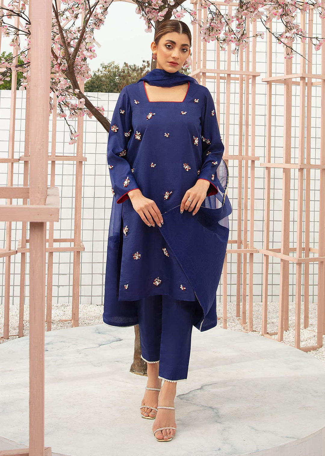 Allure by Ih - ETHEREAL - Katan Silk - Navy - 3 Piece - Studio by TCS