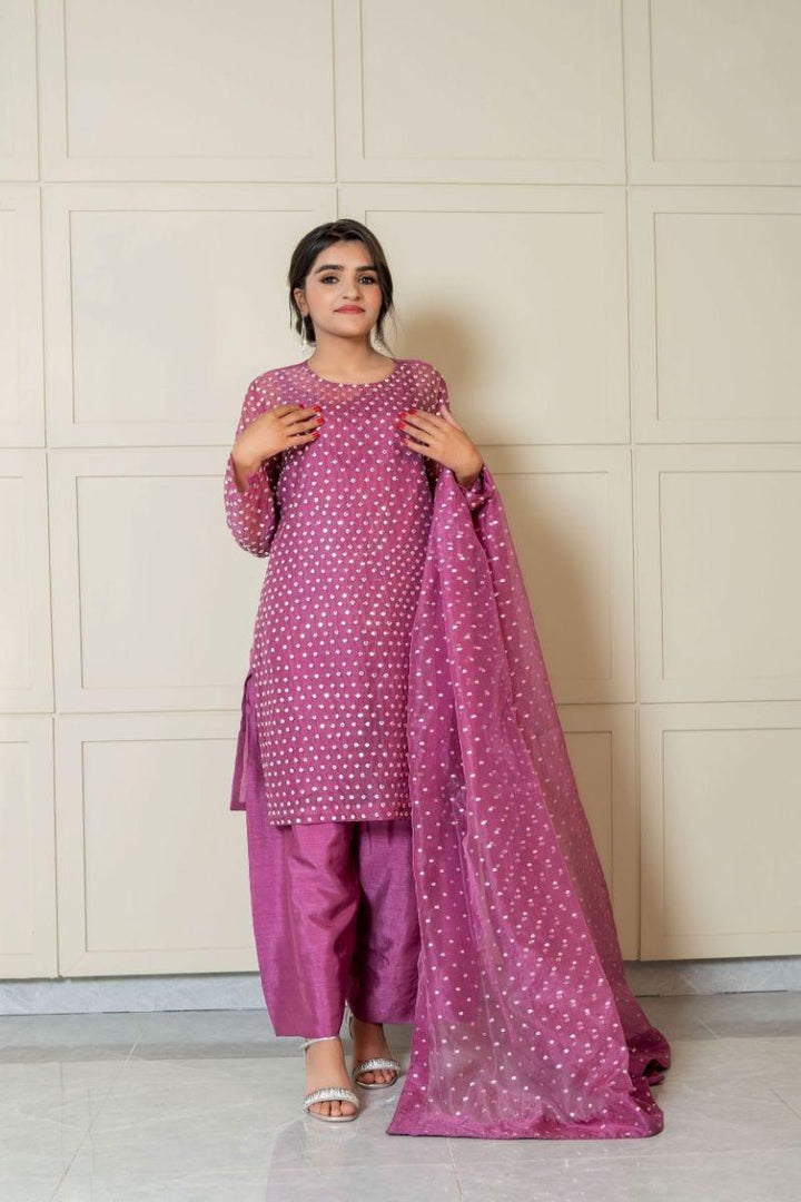 Wabi Sabi by Zehra - DEAMFLUM - Mauve - Organza - 3 Piece - Studio by TCS