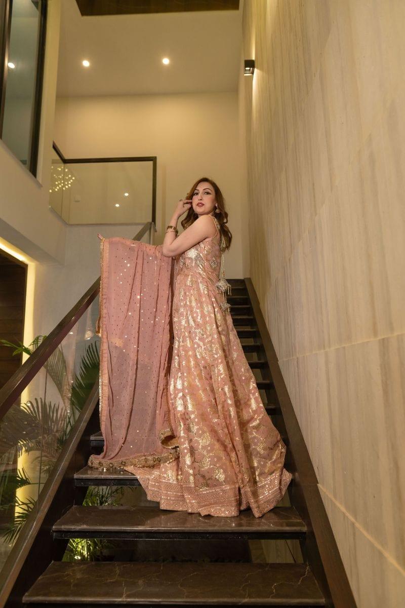 Wabi Sabi by Zehra - FLAWSOME - Peach - Zari Organza -3 Piece - Studio by TCS