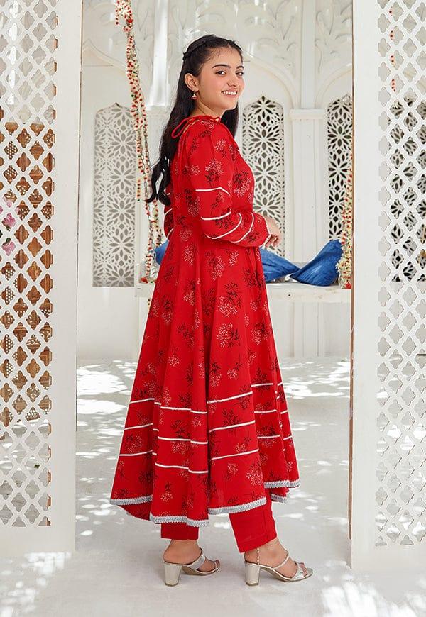 Modest - Kehkahshan Kids - 3 Piece - Red - Raw Silk - Studio by TCS