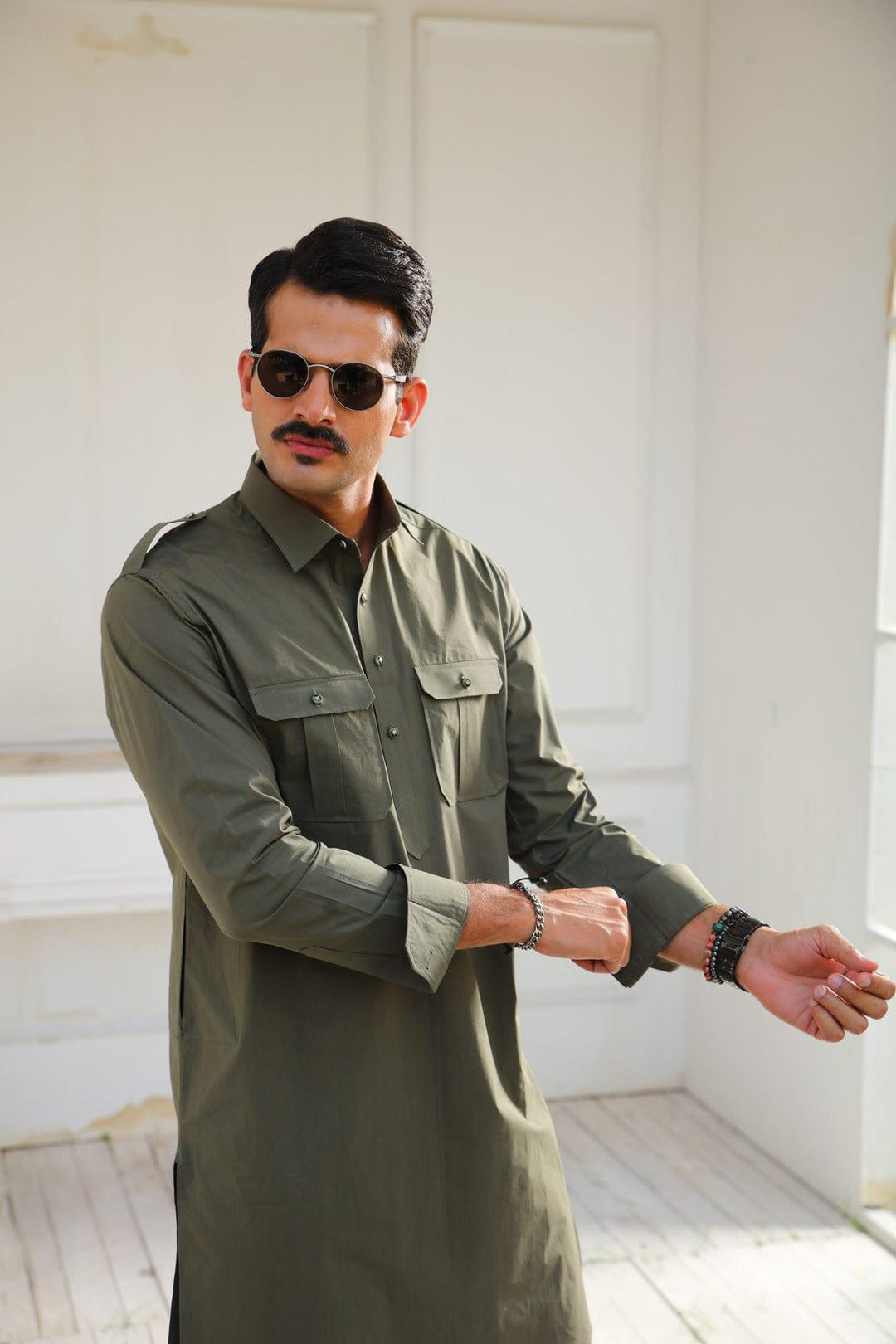 Leon Man - ARMY GREEN KURTA - 1 Piece - Studio by TCS