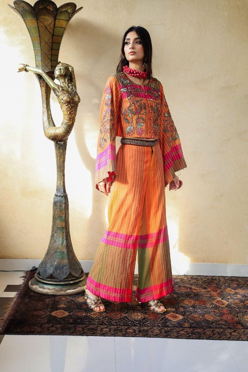 Huma Adnan - Aniq - Cotton - Mustard - 2 Piece - Studio by TCS