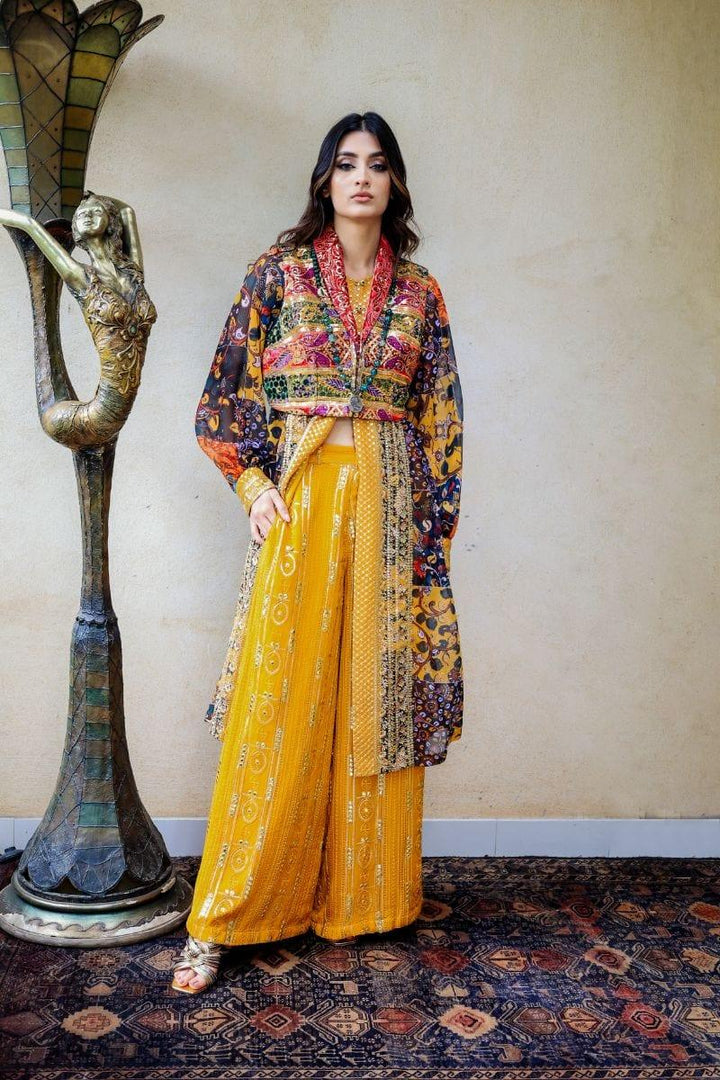 Huma Adnan - Anupa - Chiffon - Mustard - 3 Piece - Studio by TCS