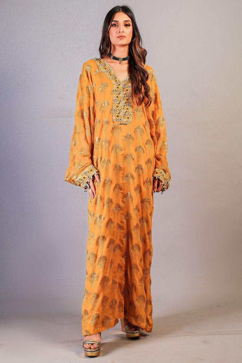 Huma Adnan - ASTR - Chiffon - Mustard - 1 Piece - Studio by TCS