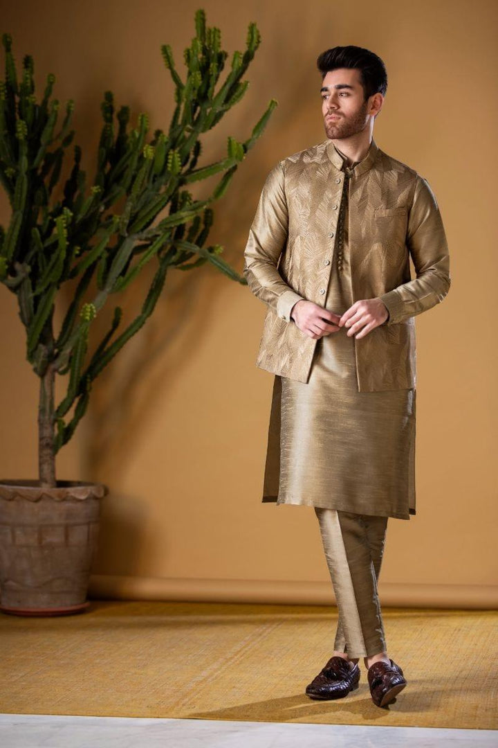 GEM Garments - Ejadi - Waistcoat - Gold - 1 Piece - Viscose Polyester - Studio by TCS