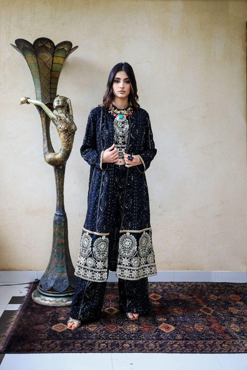 Huma Adnan - Black Mist - Chiffon - Black - 1 Piece - Studio by TCS