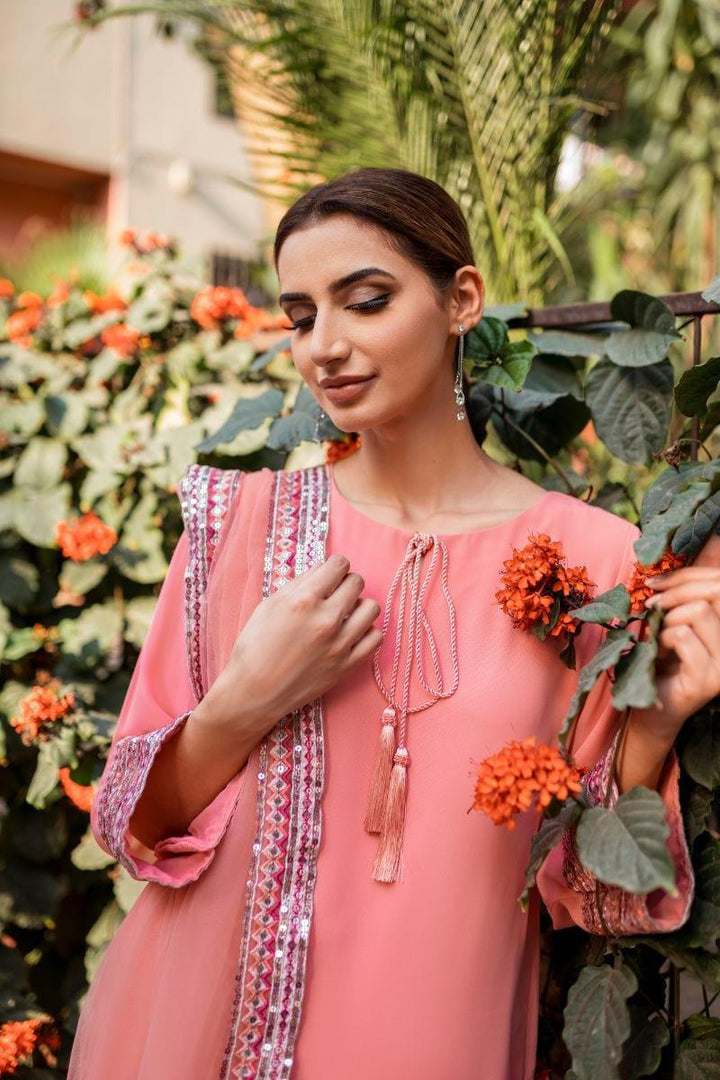 Natasha Kamal - Pink Embroidered Shirt and Pants with Dupatta - 3 Piece - Studio by TCS