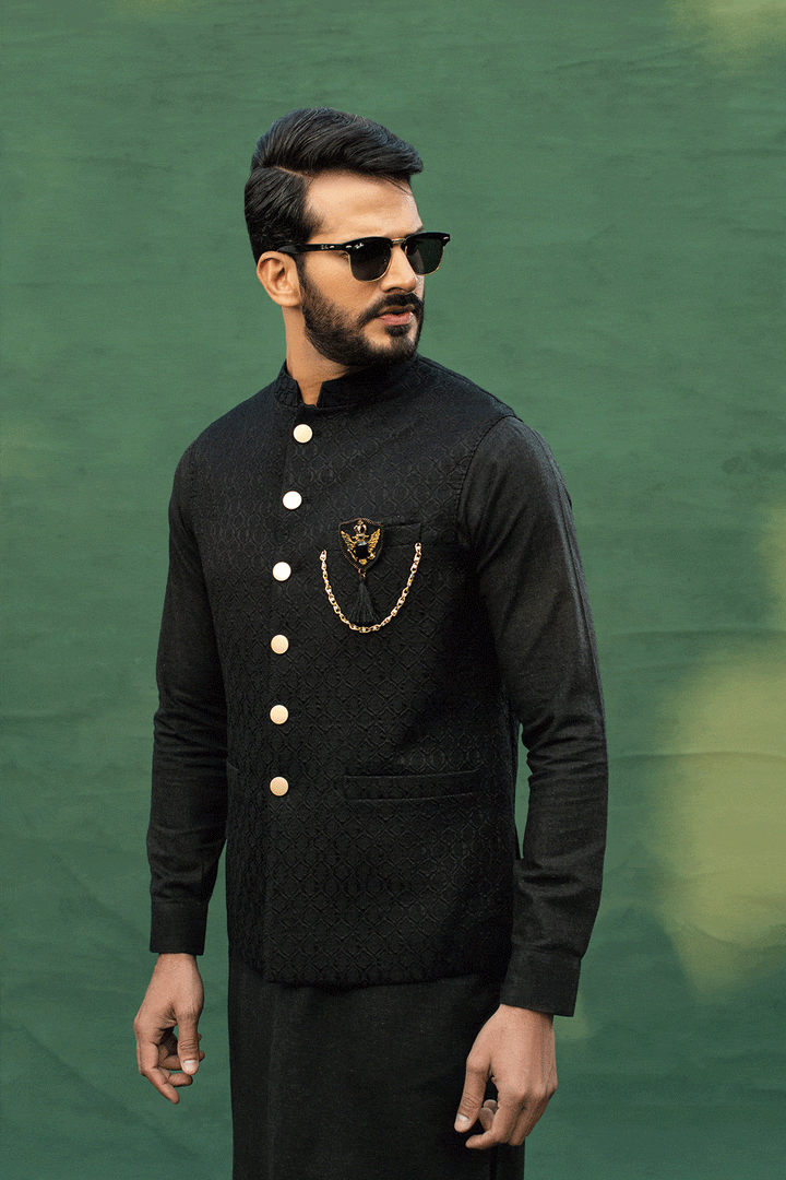 Leon Man - BLACK WAISTCOAT - 1 Piece - Studio by TCS