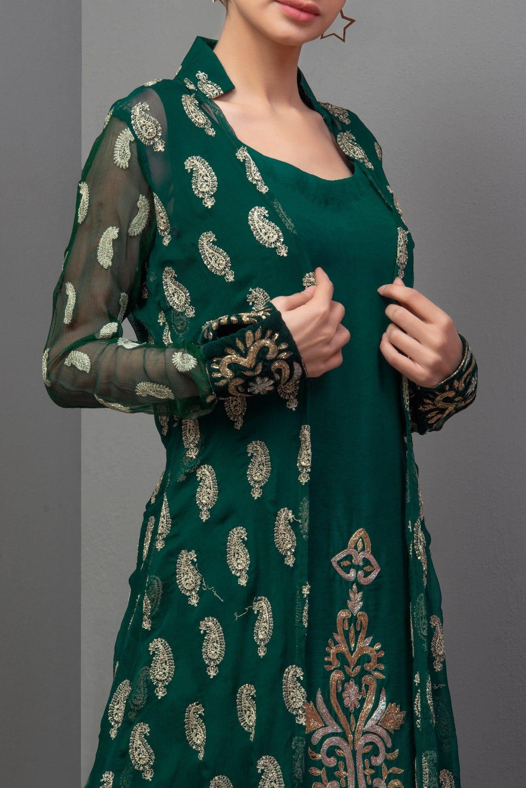 Kuli Jume - Emerald Garden - Chiffon - 3 Piece - Studio by TCS