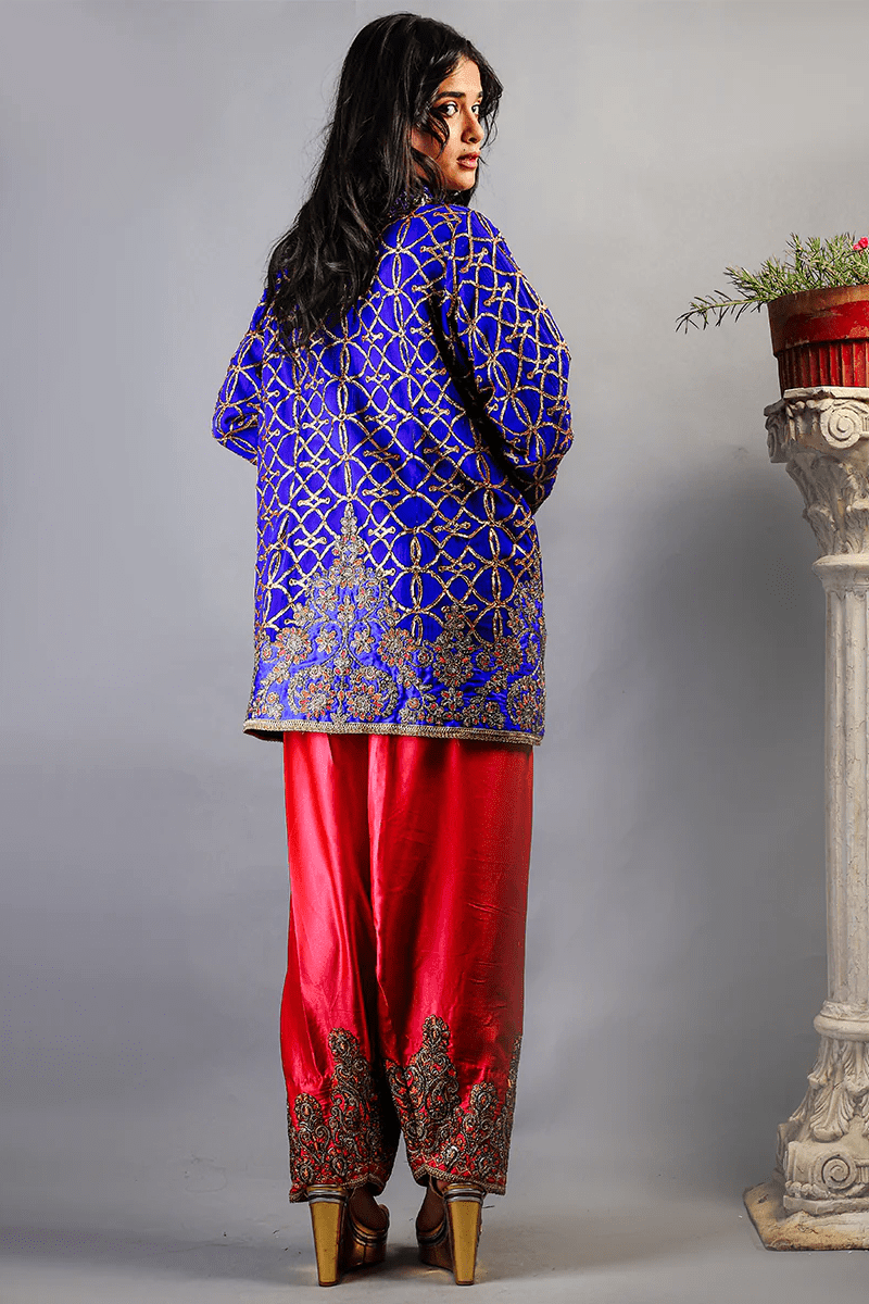 Huma Adnan - Eskaar - Chiffon - Electric Blue - 2 Piece - Studio by TCS