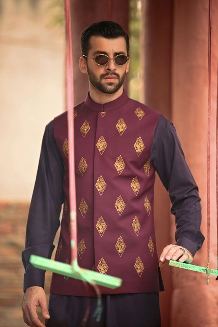 GEM Garments - Neuschwanstein - Waistcoat - Maroon - 1 Piece - Viscose Polyester - Studio by TCS