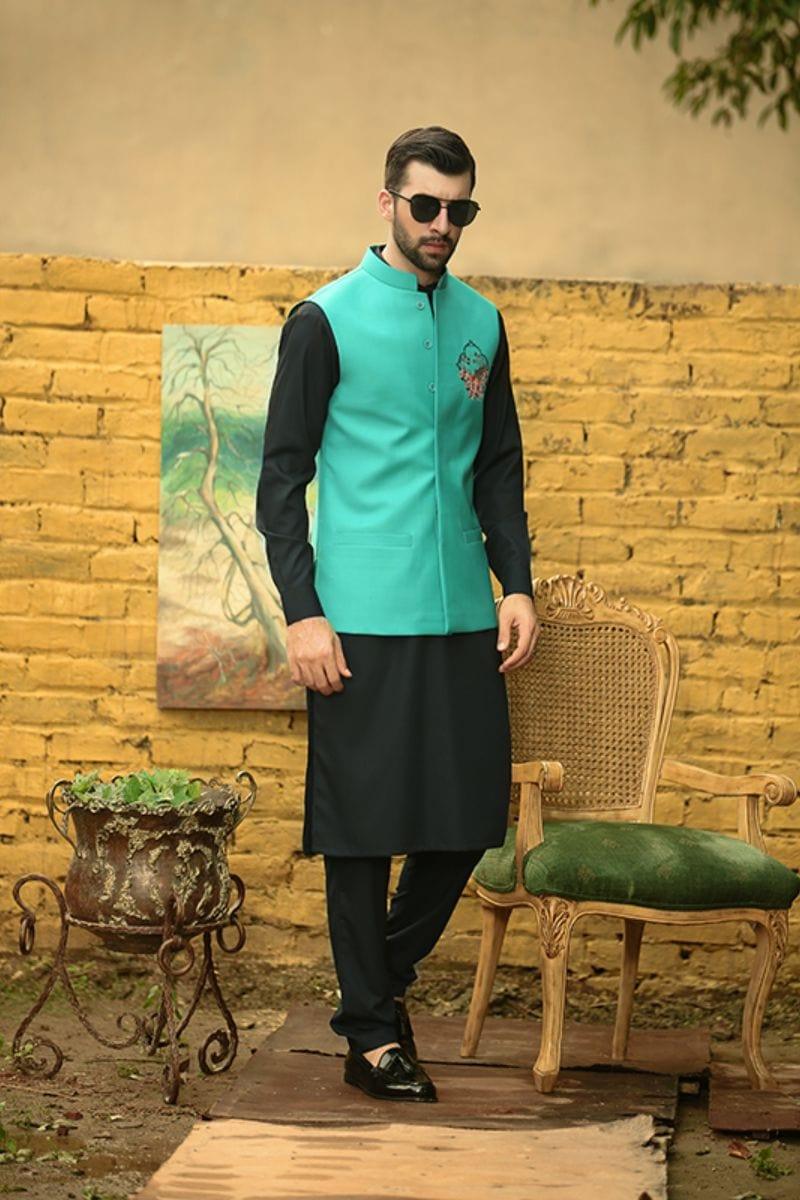 GEM Garments - Serene - Waistcoat - Sea Green - 1 Piece - Viscose Polyester - Studio by TCS