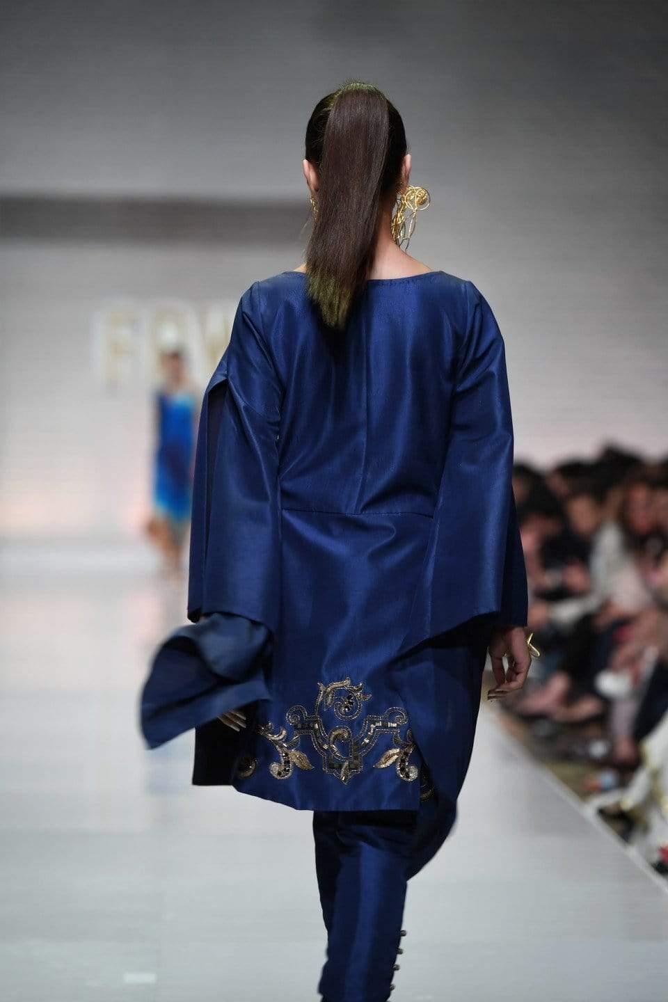 Yasmin Zaman - Blue Pure Silk Shirt