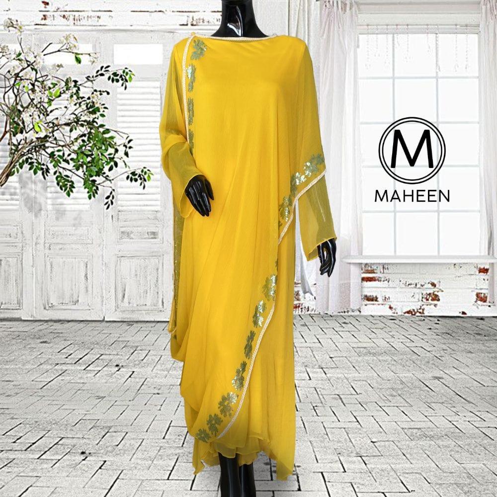 Maheen Khan - Lela - Golden Yellow - Chiffon - 2 Piece - Studio by TCS