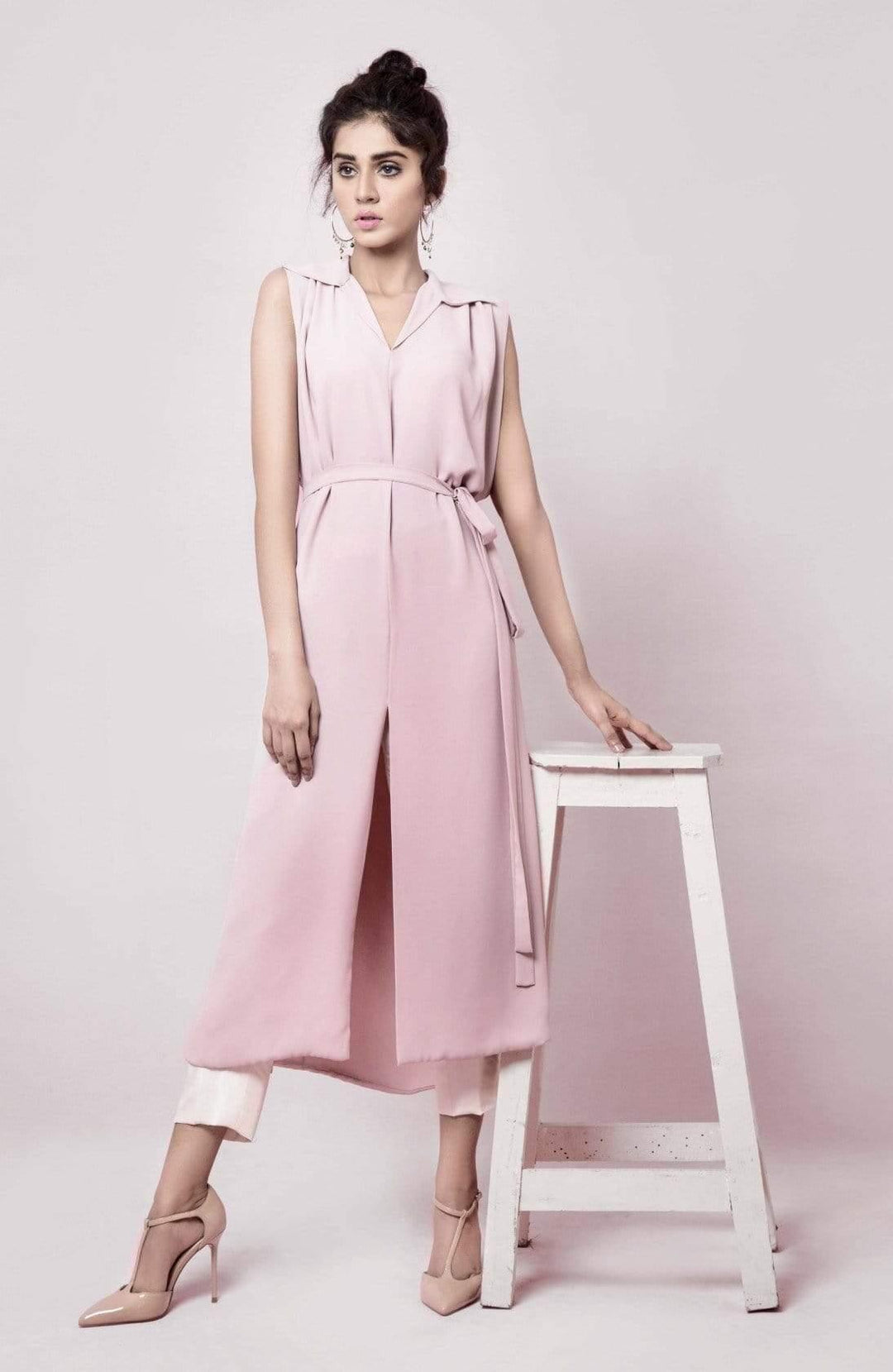 Natasha Kamal - Calamine Pink Shirt-Dress (Tunic)