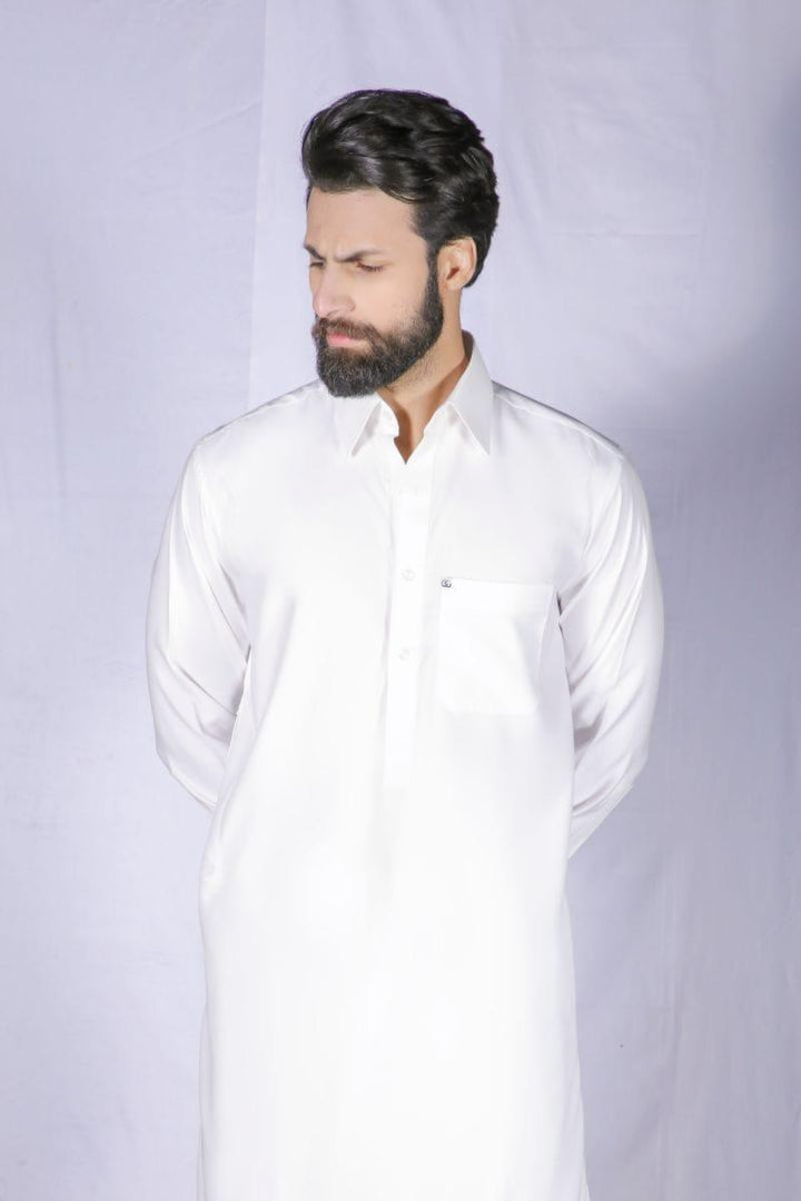 GEM Garments - Classic Off White Shalwar Kameez Collar - 2 Piece - Studio by TCS