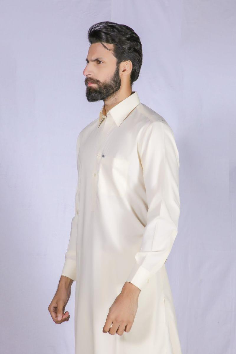 GEM Garments - Classic Cream Shalwar Kameez Collar - 2 Piece - Studio by TCS