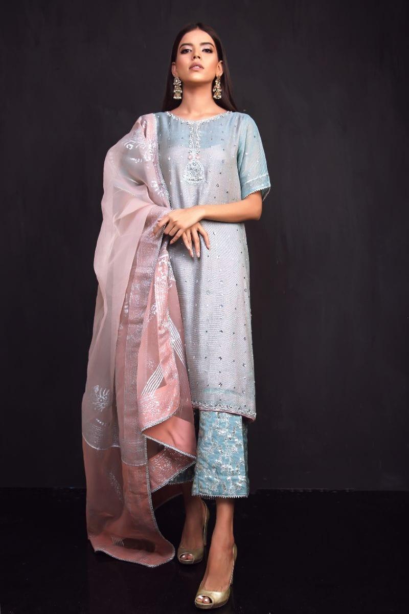 Sadia Aamir - Grey and Pink Sahar