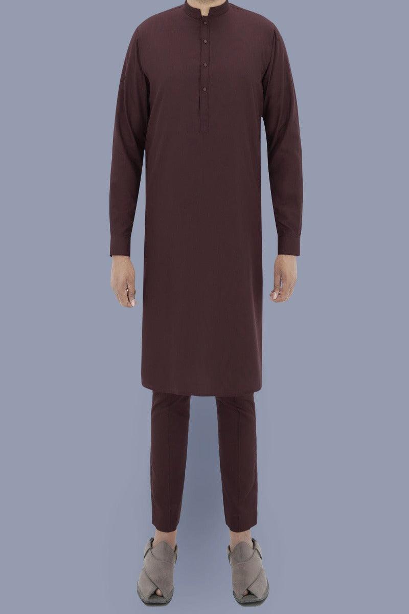 Uniworth - Maroon Plain Kurta Pajama - KP2304-3 - Studio by TCS