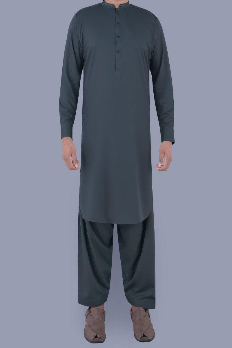 Uniworth - D Grey Plain Kameez Shalwar - KS2228-2 - Studio by TCS