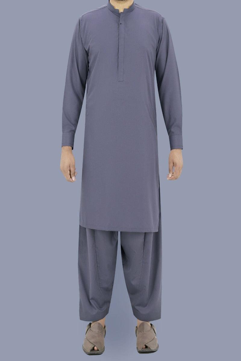 Uniworth - Grey Plain Kameez Shalwar - KS2323-3 - Studio by TCS