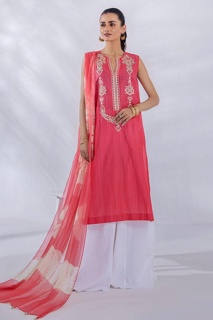 Malook - Aliana - Pink - Lawn - 3 Piece - Studio by TCS