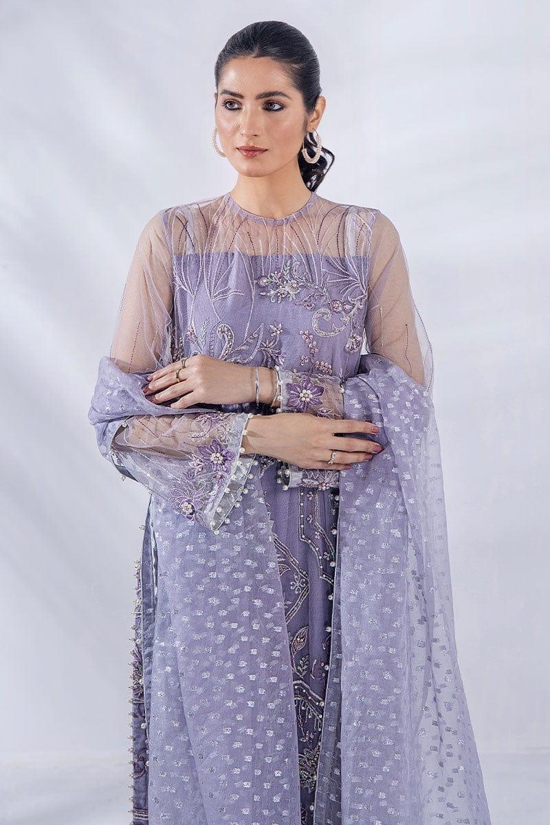 Malook - Ayla - Lilac - Net Silk - 3 Piece - Studio by TCS